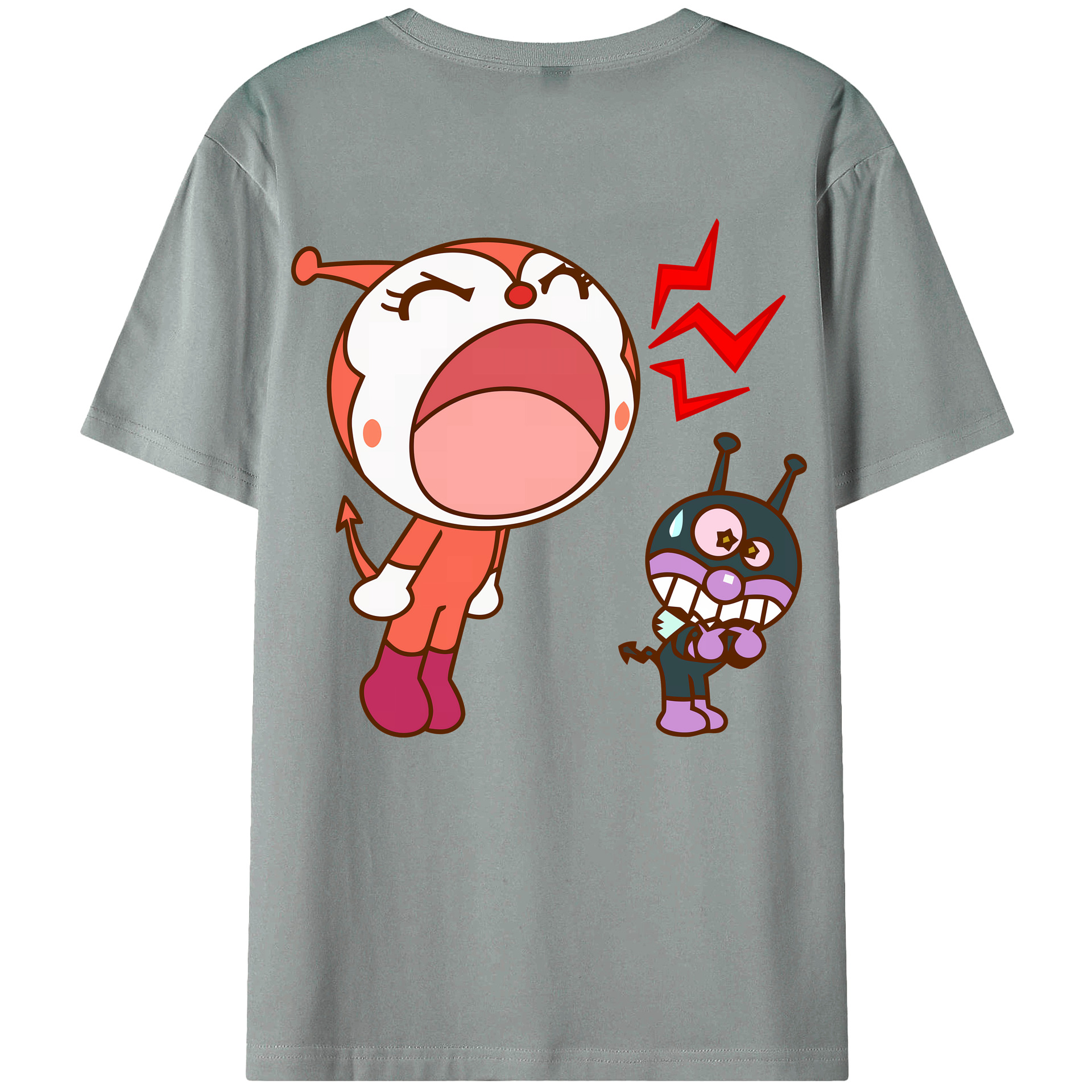 （画像用） アンパンマン Anpanman 綿100％ メンズ半袖Tシャツ（バックプリント） 通気性